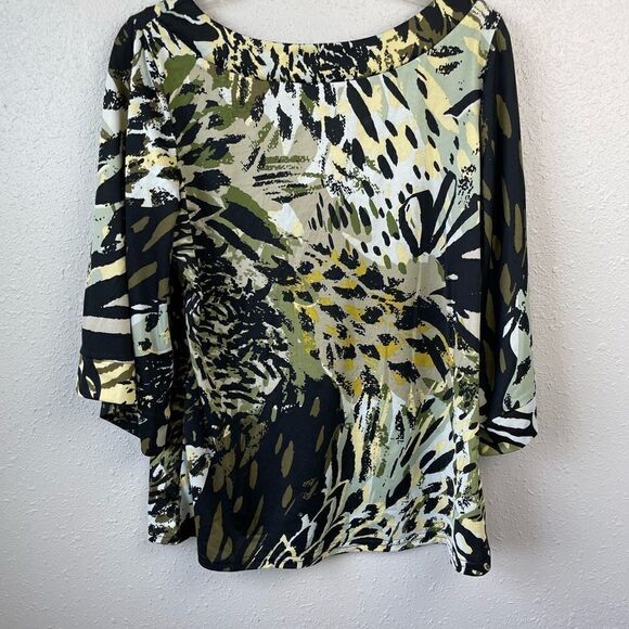 Luciano Dante Three Quarter Sleeve Top Size L EUC - Picture 2 of 3